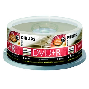 Philips DVD+r 25 pack, lightscribe 25ct (609585114890)